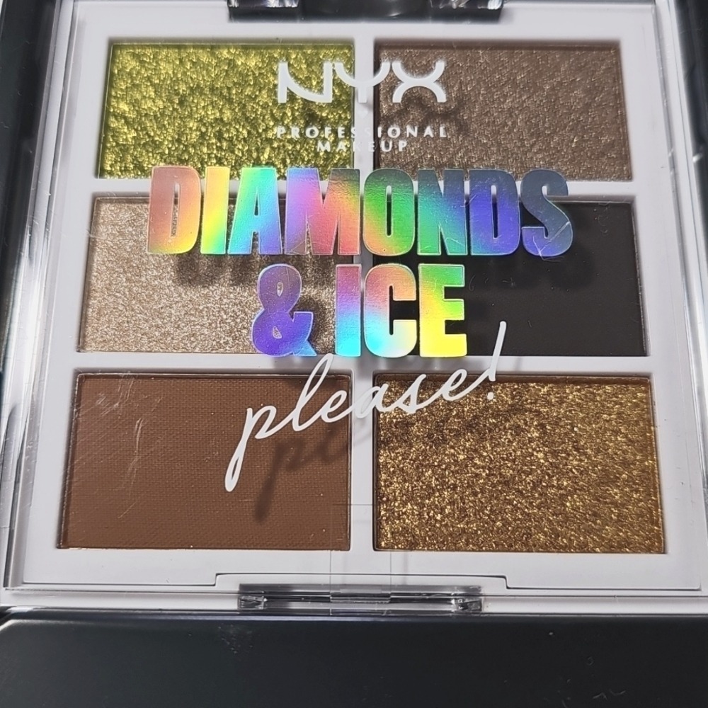 NYX Diamonds & Ice Shadow Palette Neautrals Tones in Metallics and Matte